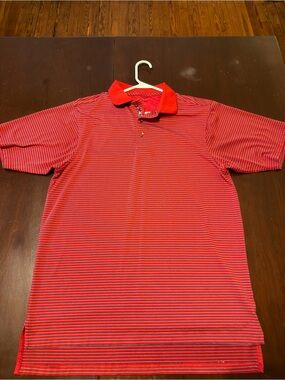 Bobby Jones Red Striped Polo Shirt